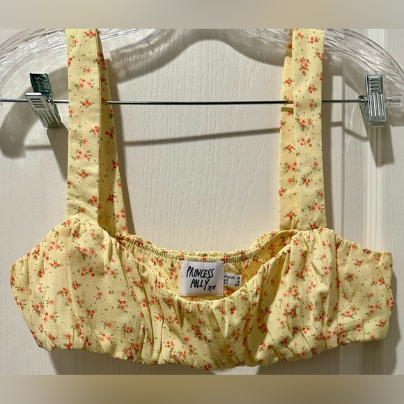 Princess Polly 2 Piece Midi Skirt w Front Slit Yellow w Orange Floral - Picture 11 of 14